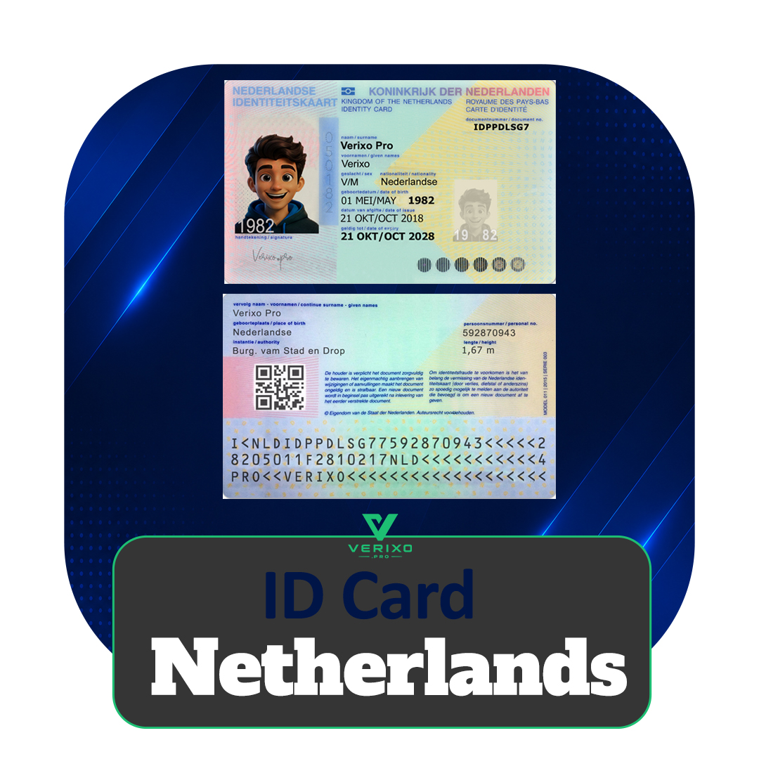 Netherlands ID Card - Full Editable PSD Template