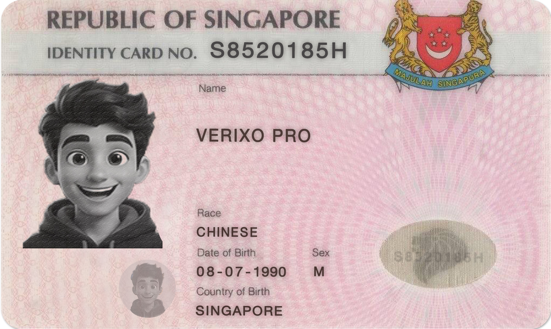 Singapore ID Card - Full Editable PSD Template - Image 2