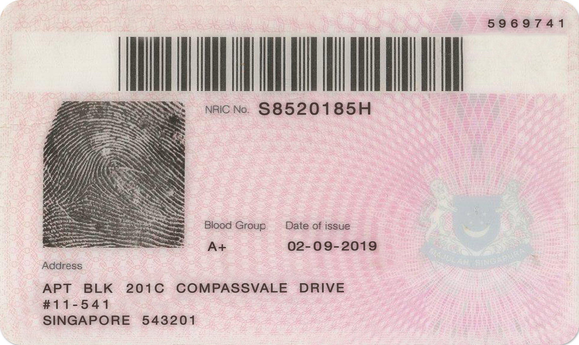 Singapore ID Card - Full Editable PSD Template - Image 3