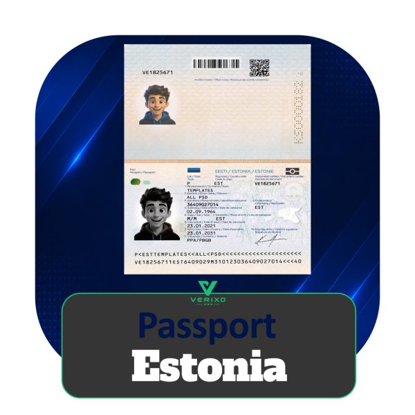 Estonia Passport - Full Editable PSD Template