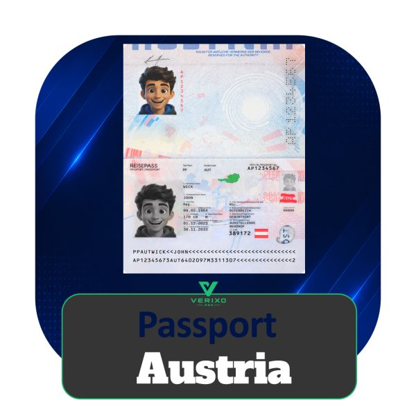 Austria Passport - Full Editable PSD Template