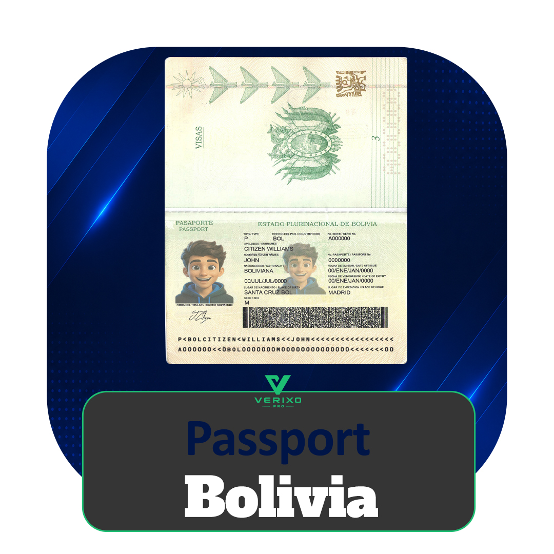 Bolivia Passport - Full Editable PSD Template