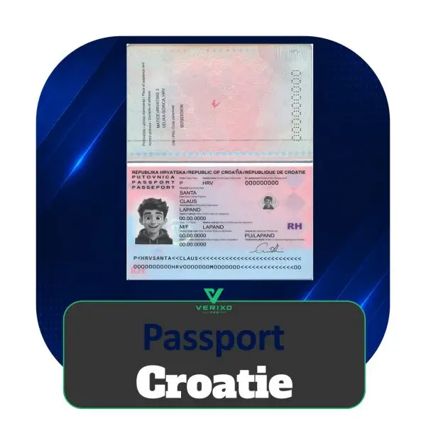 Croatie Passport - Full Editable PSD Template