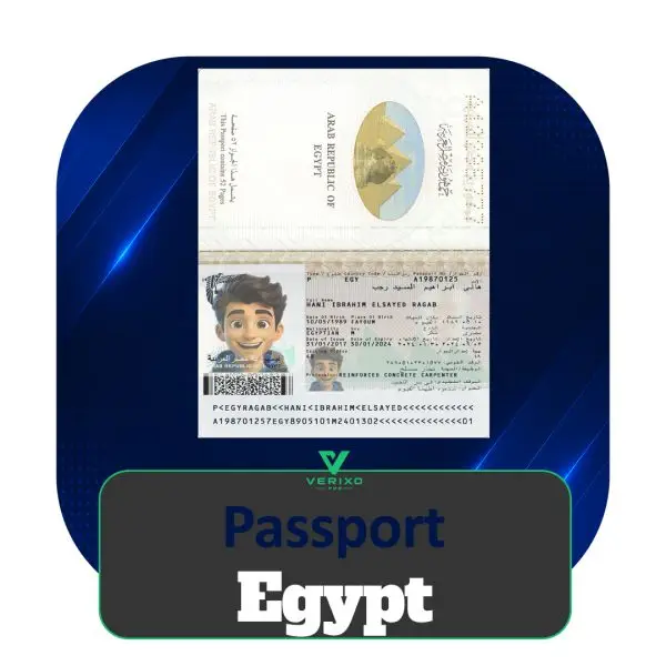 Egypt Passport - Full Editable PSD Template