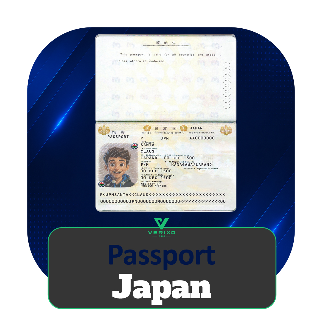 Japan Passport - Full Editable PSD Template