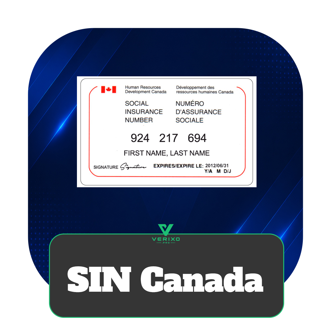 Canada Social Insurance Number (SIN) Card – Full Editable PSD Template